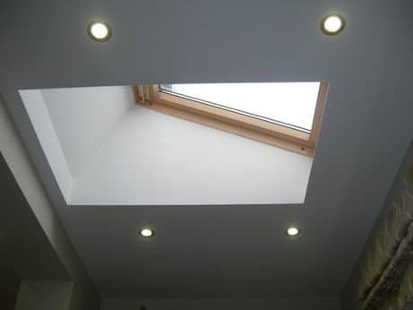 Angled ceiling skylight