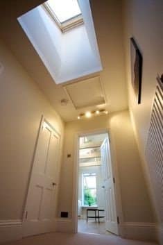 Hallway skylight installation