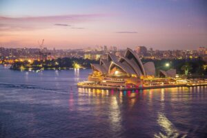 Sydney Opera House in winter